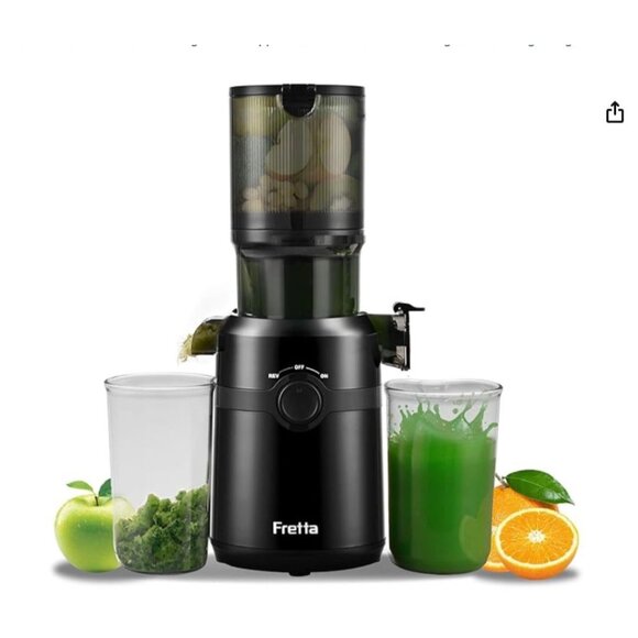 Fretta Self-Feeding Slow Masticating Juicer 1.1L Large Feed Chute BPA-Free Easy - Picture 1 of 13